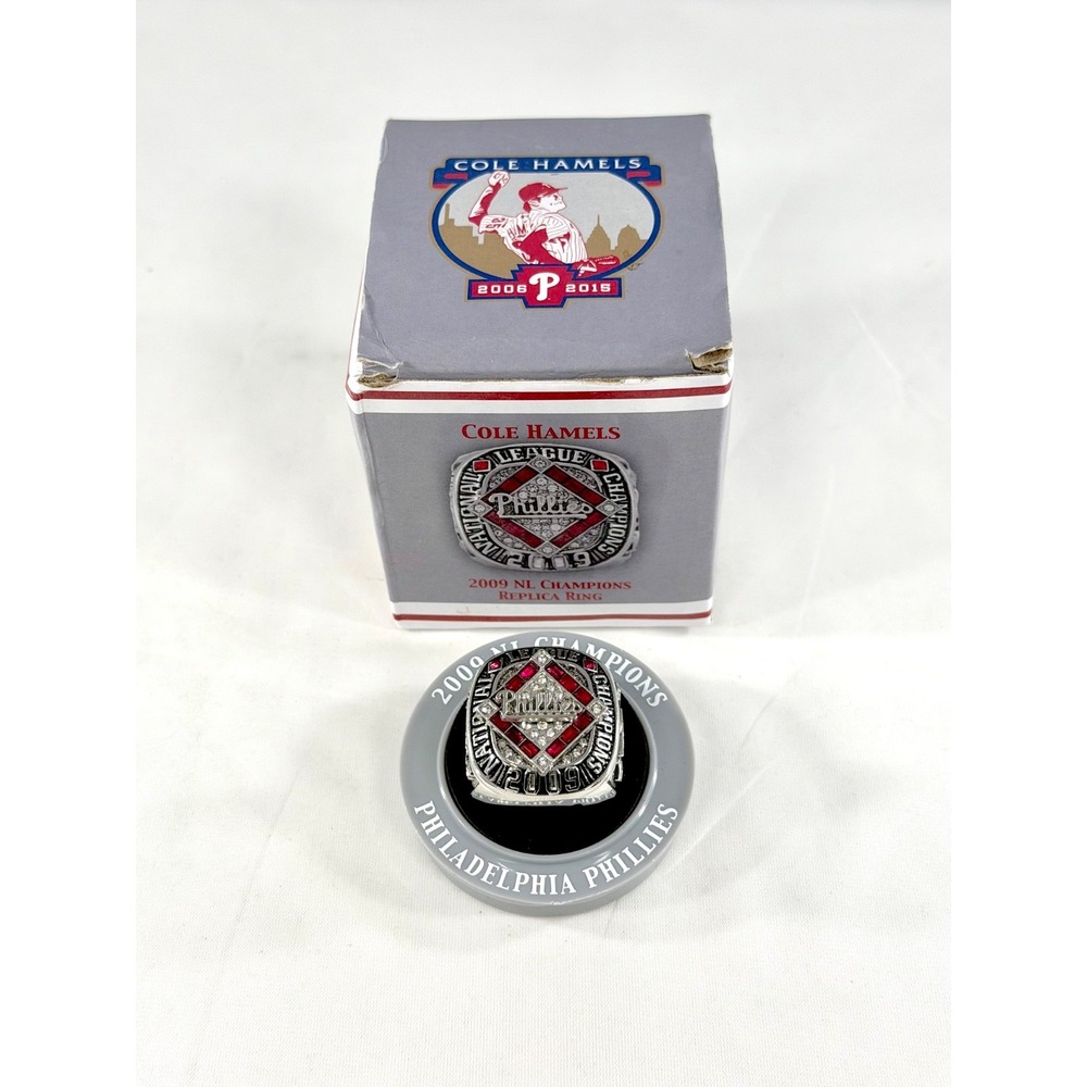 Cole Hamels Philadelphia Phillies 2009 NL Champions Replica Ring Toyota SGA